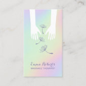 Carte De Visite Massage Thérapie Healing Holographie Spa (Devant)