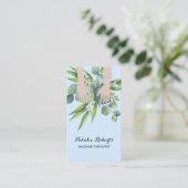 Carte De Visite Massage Thérapie Mains de guérison Botanique Spa b (Debout devant)