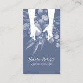 Carte De Visite Massage Thérapie Mains de guérison Spa botanique b (Devant)