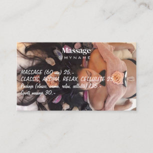 Carte De Visite Massage Thérapie Mains de guérison Spa de santé bo