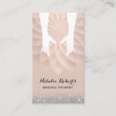 Carte De Visite Massage Thérapie Mains de guérison Spa Spiral géom (Devant)