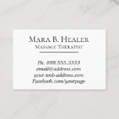 Carte De Visite ** Massage Thérapie Massage Aquarelle (Dos)