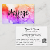 Carte De Visite *~* Massage Thérapie Massage Thérapie Code QR Logo (Devant / Derrière)
