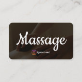 Carte De Visite Massage Thérapie Modèles Design holistique Massage (Dos)