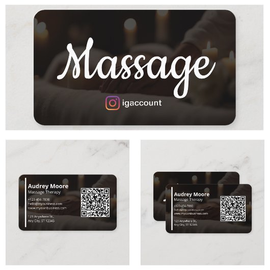 Carte De Visite Massage Thérapie Modèles Massage Thérapistes