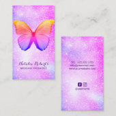 Carte De Visite Massage Thérapie Moderne Parties scintillant Arc-e (Devant / Derrière)