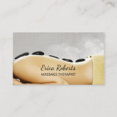 Carte De Visite Massage Thérapie Pierres Chaudes Beauté Spa Salon (Devant)