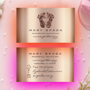 Carte De Visite Massage Thérapie Réflexologie Pieds Instagra Journ