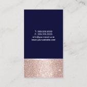 Carte De Visite Massage Thérapie Rose Gold Healing Mains Spa Marin (Dos)