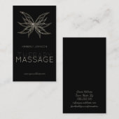Carte De Visite Massage Thérapie Shimmerger Flower Blossom Card (Devant / Derrière)