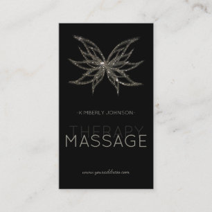 Carte De Visite Massage Thérapie Shimmerger Flower Blossom Card