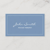 Carte De Visite Massage Thérapie Simple bleu clair (Devant)