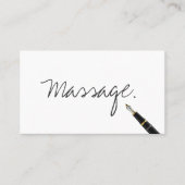 Carte De Visite Massage Thérapie Simple manuscrite (Devant)