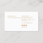 Carte De Visite Massage Thérapie Spa d'aromathérapie (Dos)