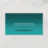 Carte De Visite Massage Thérapie Style Turquoise (Dos)