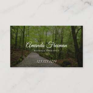 Carte De Visite Massage Thérapie sur le Chemin Serein de la Forêt