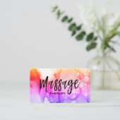 Carte De Visite *~* Massage Thérapie Thérapie Aquarelle (Debout devant)