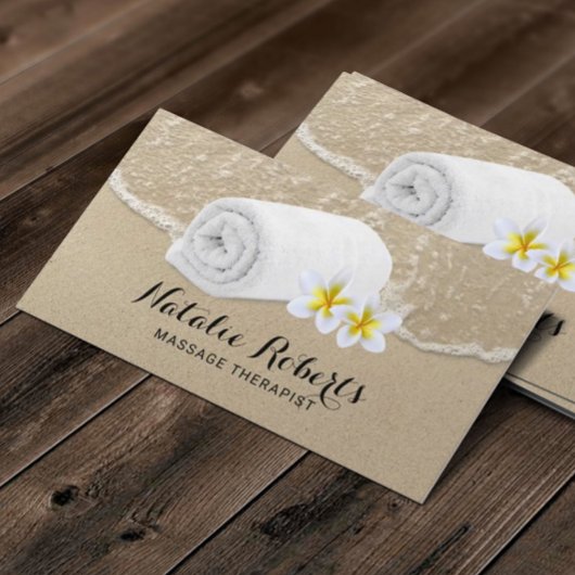 Carte De Visite Massage Thérapie Tropical Beach Salon & Spa