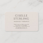 Carte De Visite Massage Therapist (Devant)