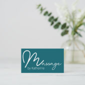 Carte De Visite Massage Therapist Appointment Business Cards (Debout devant)