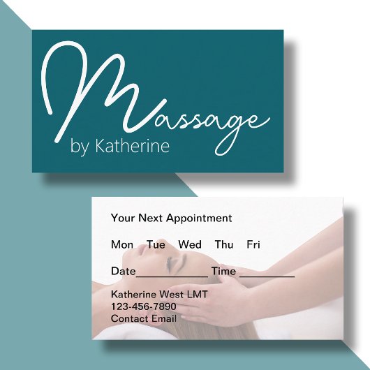Carte De Visite Massage Therapist Appointment Business Cards