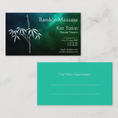 Carte De Visite Massage Therapist Bamboo Dark Clouds Appointment (Devant / Derrière)