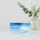 Carte De Visite Massage Therapist - Créatif bleu moderne (Debout devant)