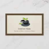 Carte De Visite Massage Therapist - Élégant Spa Zen Stones Logo (Dos)