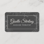 Carte De Visite Massage Therapist Floral (Devant)