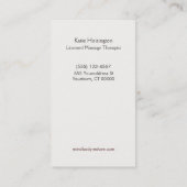 Carte De Visite Massage Therapist Henna Lotus Tattoo Hand 4 (Dos)