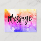 Carte De Visite *~* Massage Therapist Logo Massage Therapy Code QR (Devant)
