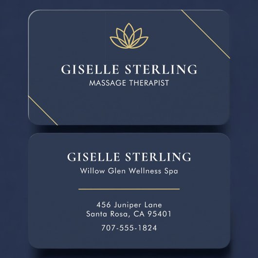 Carte De Visite Massage Therapist Lotus Professional