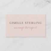 Carte De Visite Massage Therapist QR Code Blush Pink  (Devant)