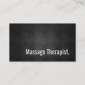 Carte De Visite Massage Thérapiste Cool Métal Noir Simplicité (Devant)