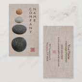 Carte De Visite Massage Thérapiste Hot Rocks (Devant / Derrière)