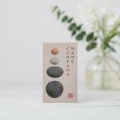 Carte De Visite Massage Thérapiste Hot Rocks (Debout devant)