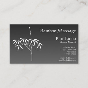 Carte De Visite Massage Thérapiste Japonais Bambou Gradient