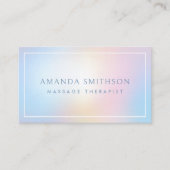 Carte De Visite Massage Thérapiste léger Gradient doux Code QR (Devant)