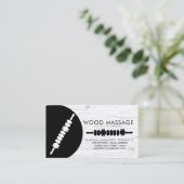 Carte De Visite Massage Thérapiste Outils de thérapie du bois (Debout devant)