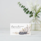 Carte De Visite Massage Thérapiste Salon Boho Aquarelle (Debout devant)