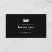 Carte De Visite Massage Thérapiste Simple Élégant Couronne royale (Dos)