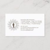 Carte De Visite Massage Thérapiste Soignage de l'énergie (Dos)