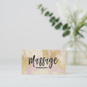 Carte De Visite *~* Massage Thérapiste tendance Grunge Gold Lavend (Debout devant)