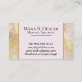 Carte De Visite *~* Massage Thérapiste tendance Grunge Gold Lavend (Dos)