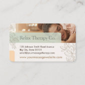 Carte De Visite Massage Therapy Business Card (Devant)