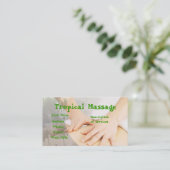 Carte De Visite Massage tropical (Debout devant)