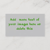 Carte De Visite Massage tropical (Dos)