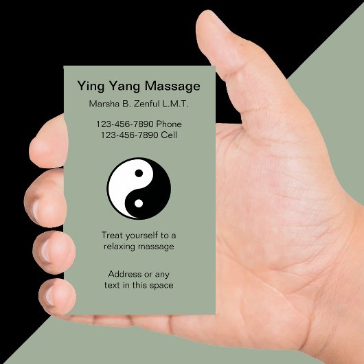 Carte De Visite Massage Ying Yang