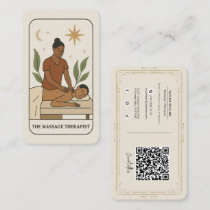 Carte De Visite Massagreur Tarot médias sociaux QR