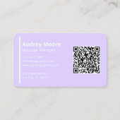 Carte De Visite Massagreur Wellness Modèle QR Code (Devant)